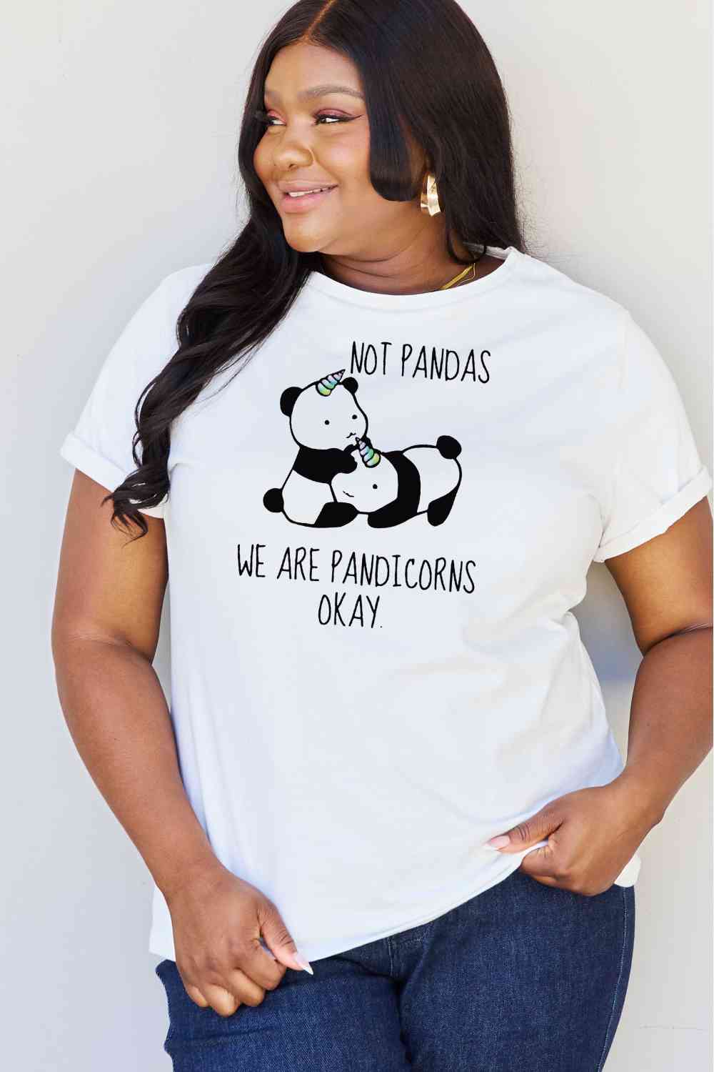 Simply Love Full Size Pandicorn Graphic Cotton T-Shirt - TRENDMELO