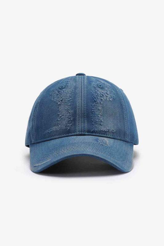 Distressed Adjustable Baseball Cap - TRENDMELO