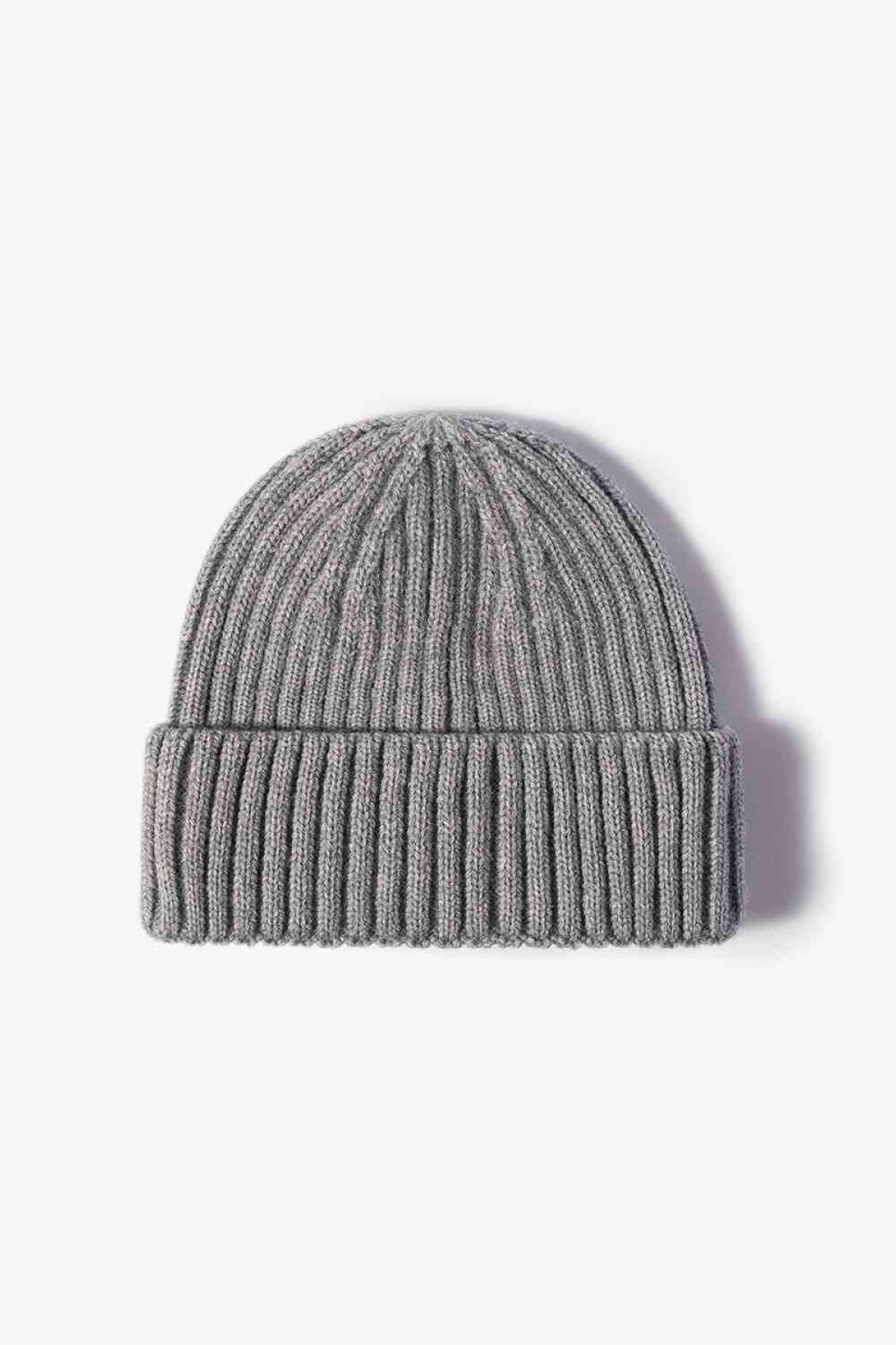 Rib-Knit Cuff Beanie - TRENDMELO