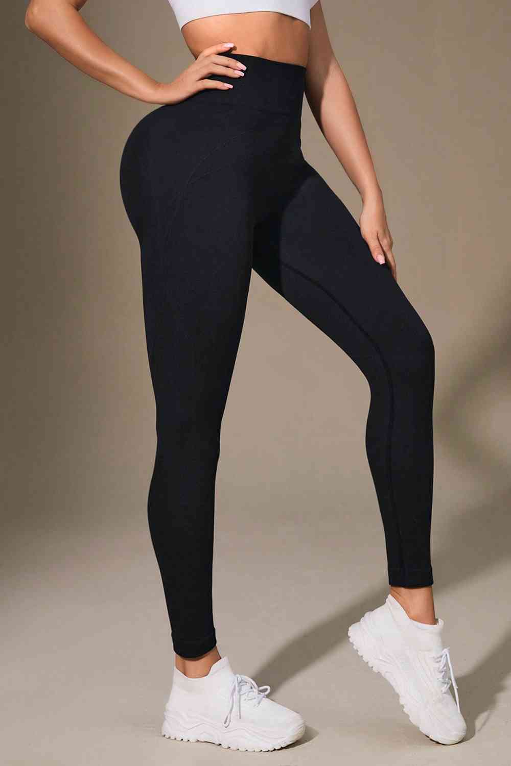 Wide Waistband Sports Leggings - TRENDMELO