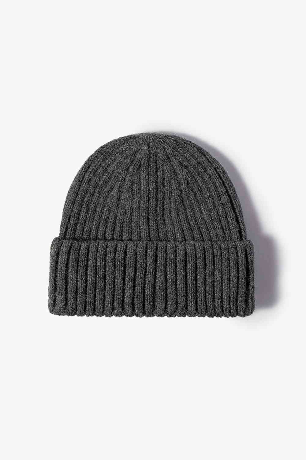 Rib-Knit Cuff Beanie - TRENDMELO