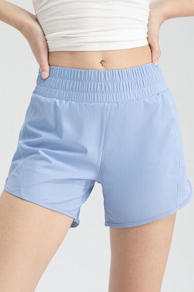 Elastic Waist Active Shorts - TRENDMELO