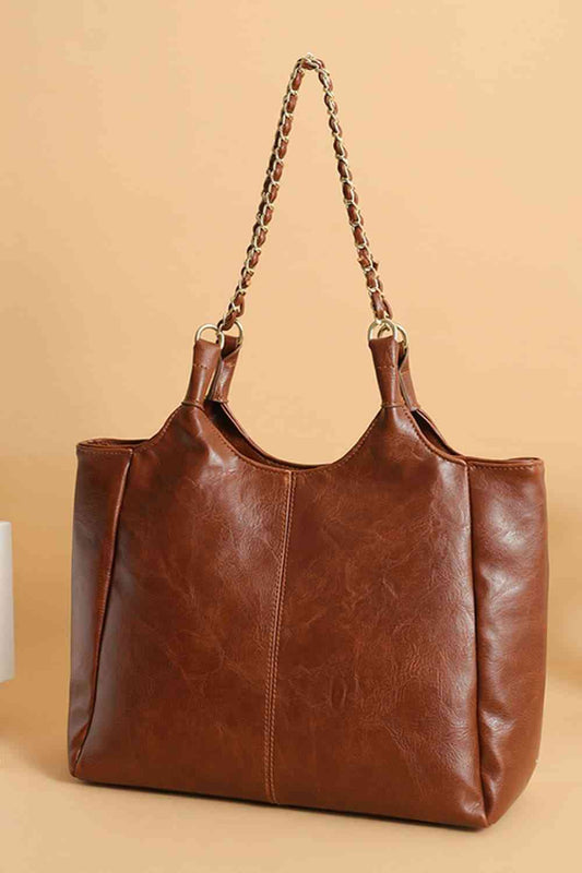 PU Leather Tote Bag - TRENDMELO