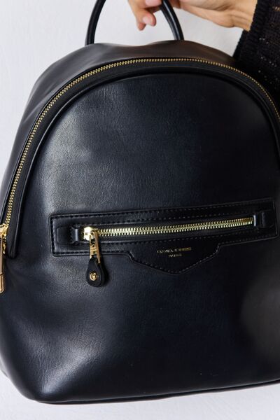 David Jones PU Leather Backpack - TRENDMELO