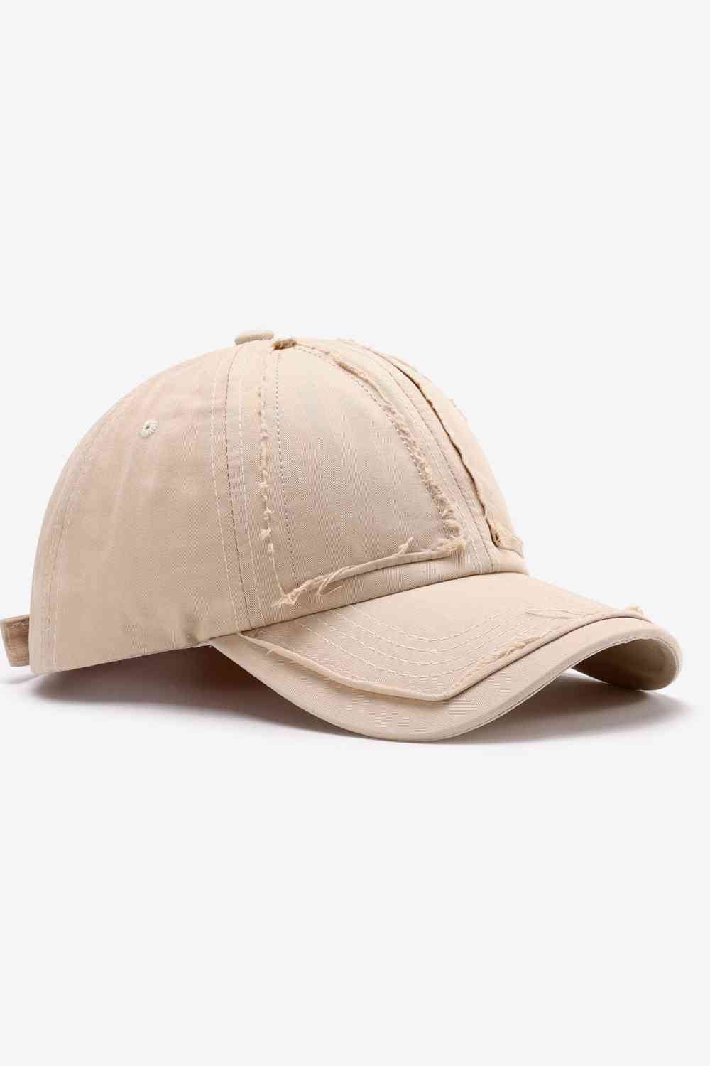 Distressed Adjustable Baseball Cap - TRENDMELO