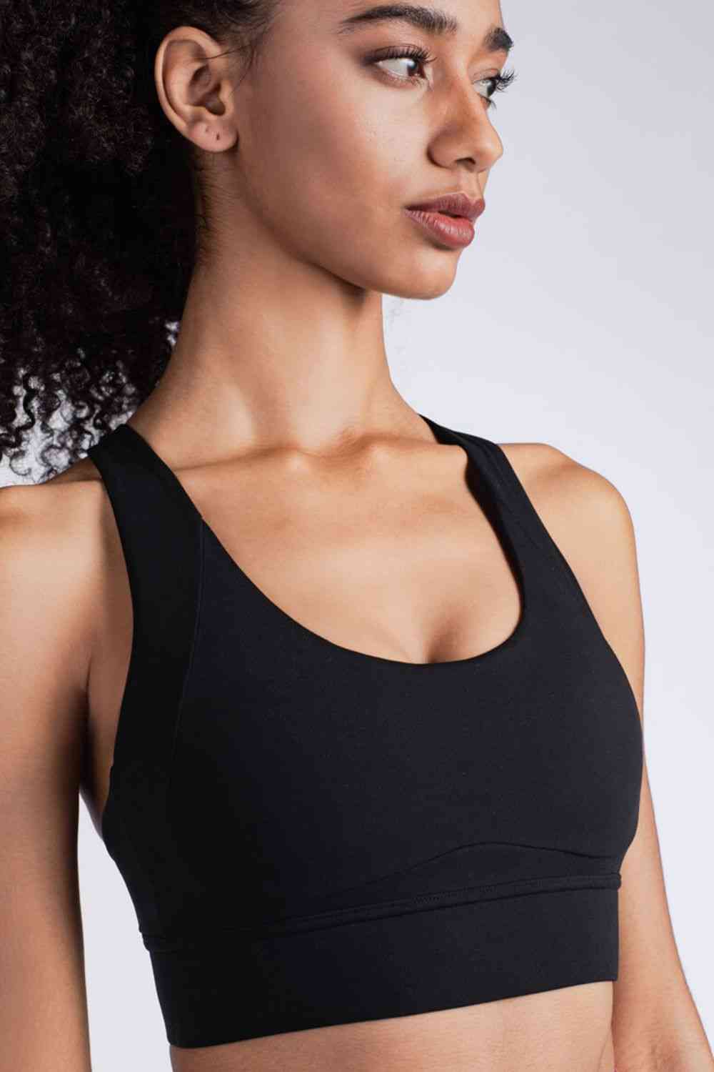 Back At It Again Crisscross Back Sports Bra - TRENDMELO