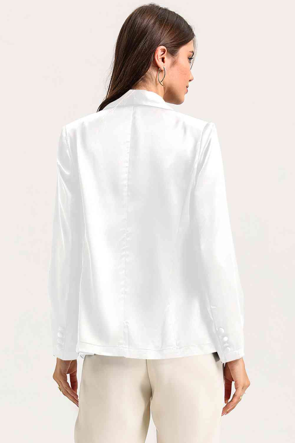 Long Sleeve Shawl Collar Blazer - TRENDMELO