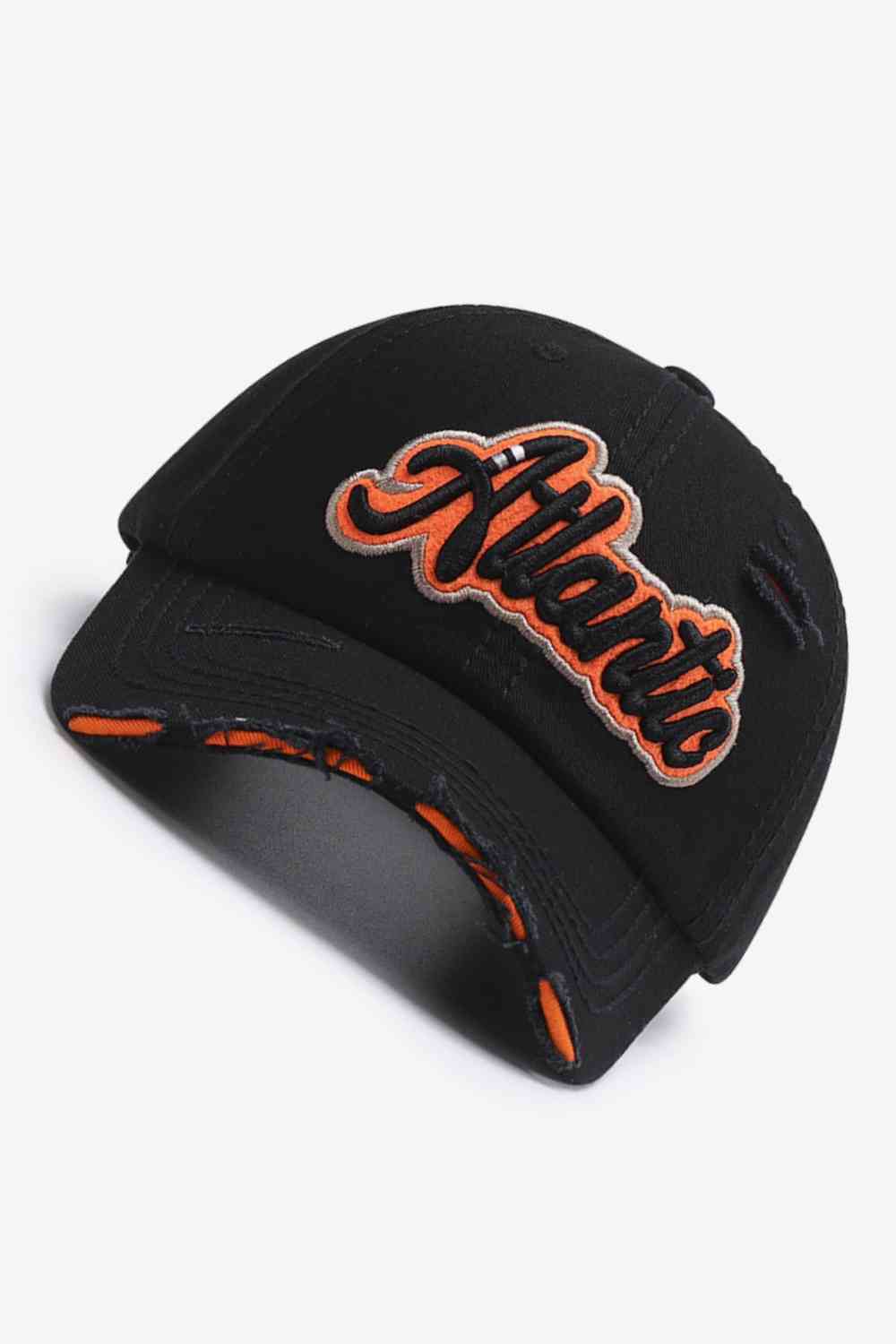 ATLANTIC Graphic Distressed Baseball Cap - TRENDMELO