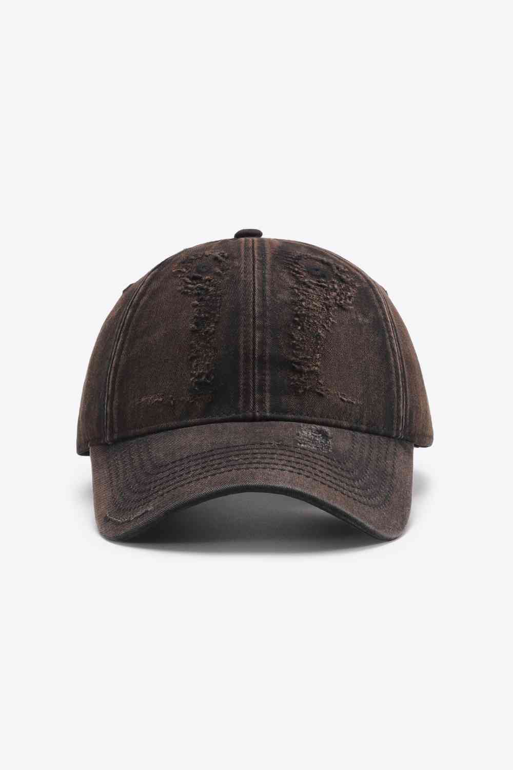 Distressed Adjustable Baseball Cap - TRENDMELO