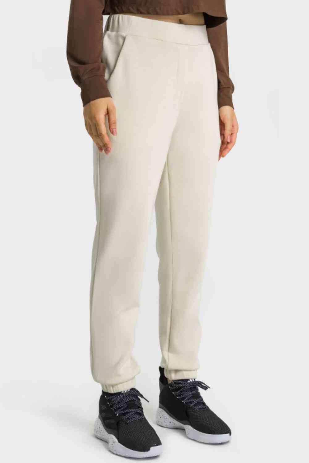 Pull-On Joggers with Side Pockets - TRENDMELO