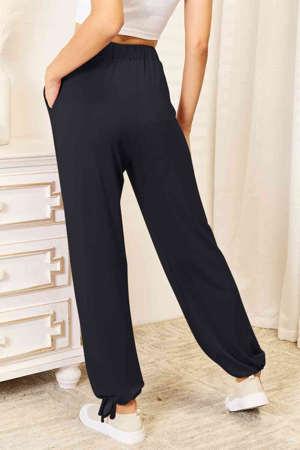 Basic Bae Full Size Soft Rayon Drawstring Waist Pants with Pockets - TRENDMELO