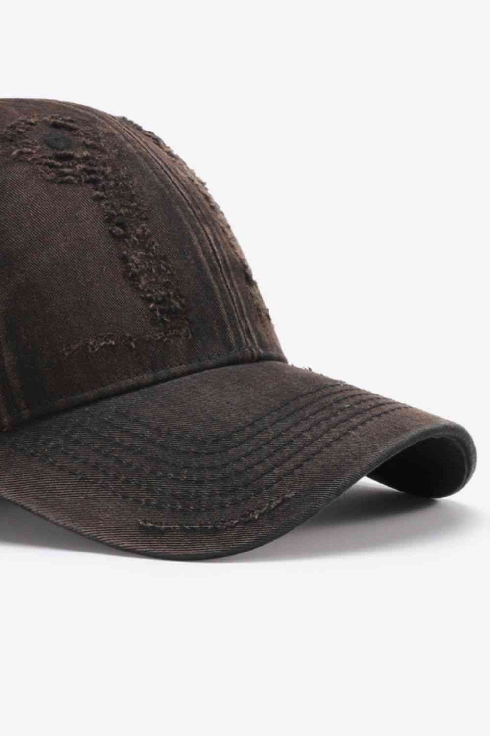 Distressed Adjustable Baseball Cap - TRENDMELO