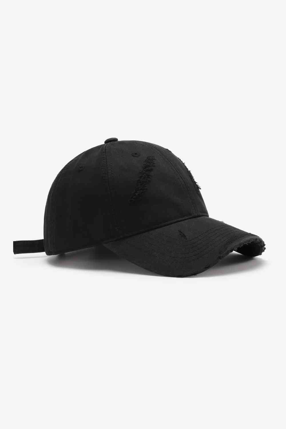 Distressed Adjustable Baseball Cap - TRENDMELO