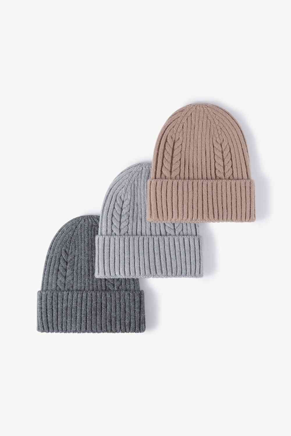 Cable-Knit Cuff Beanie - TRENDMELO