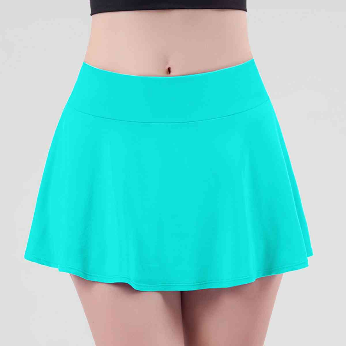 Wide Waistband Sports Skort - TRENDMELO