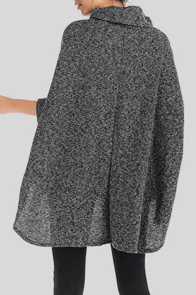 Turtleneck Batwing Sleeve Sweater - TRENDMELO