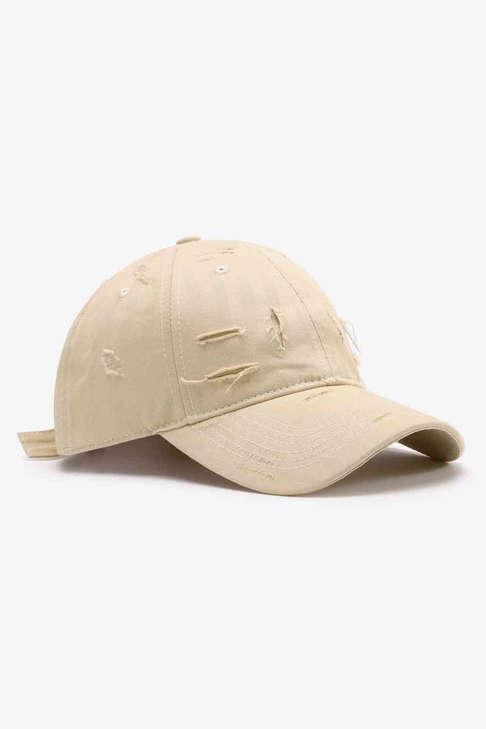 Distressed Adjustable Baseball Cap - TRENDMELO