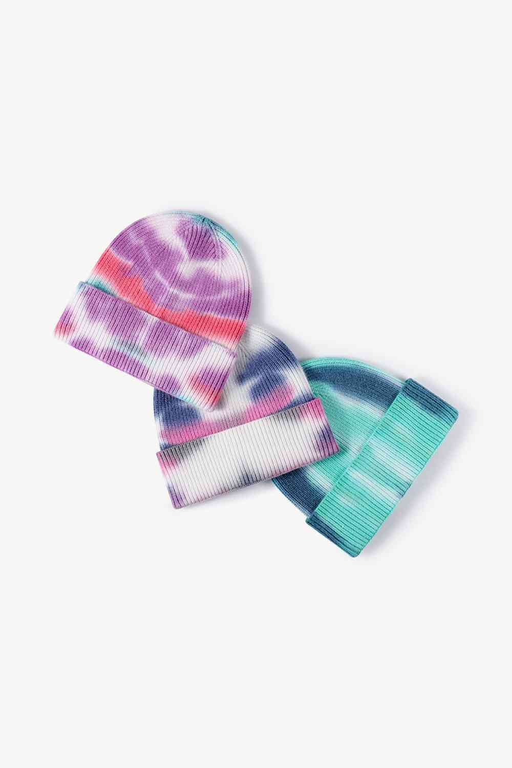 Tie-Dye Cuffed Knit Beanie - TRENDMELO