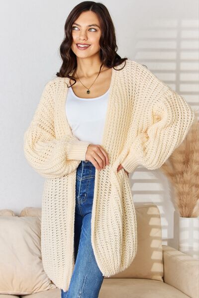 Rousseau Oversized Open Front Knit Cardigan - TRENDMELO