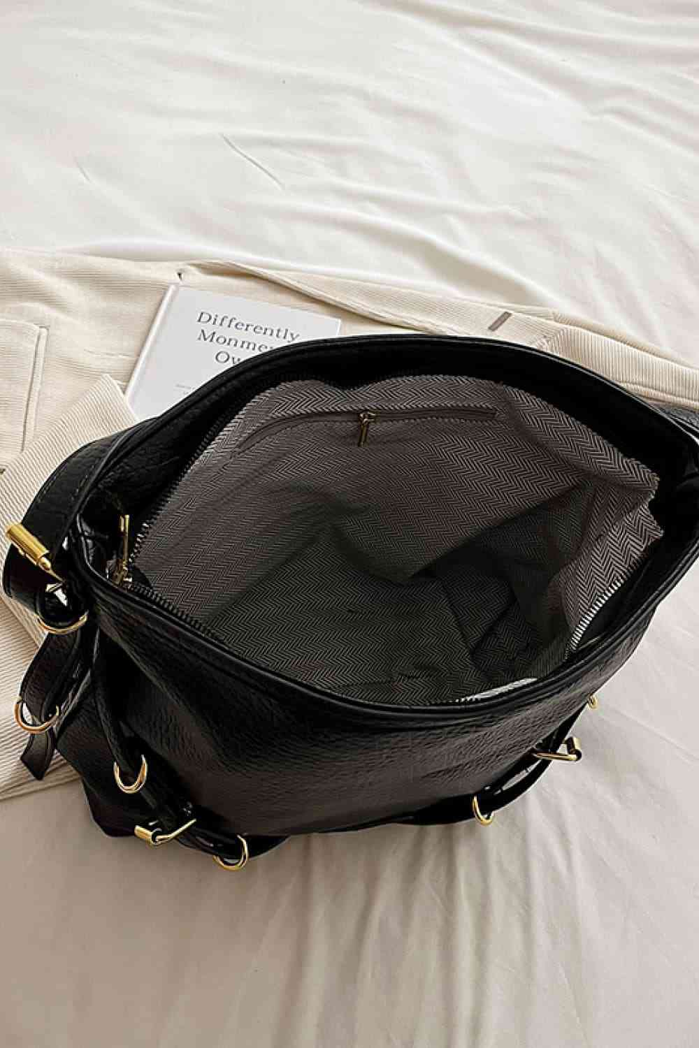 Large PU Leather Crossbody Bag - TRENDMELO