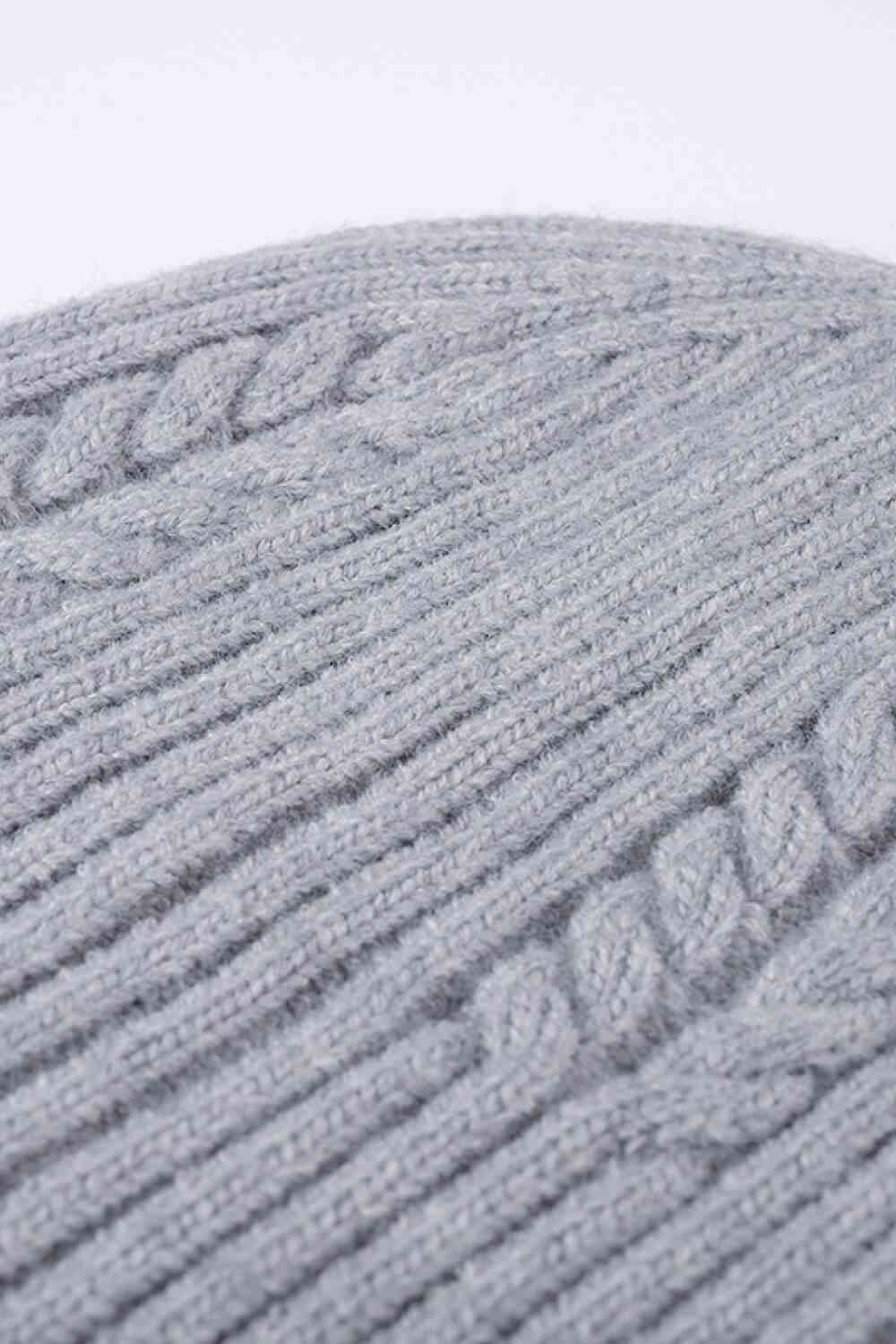 Cable-Knit Cuff Beanie - TRENDMELO