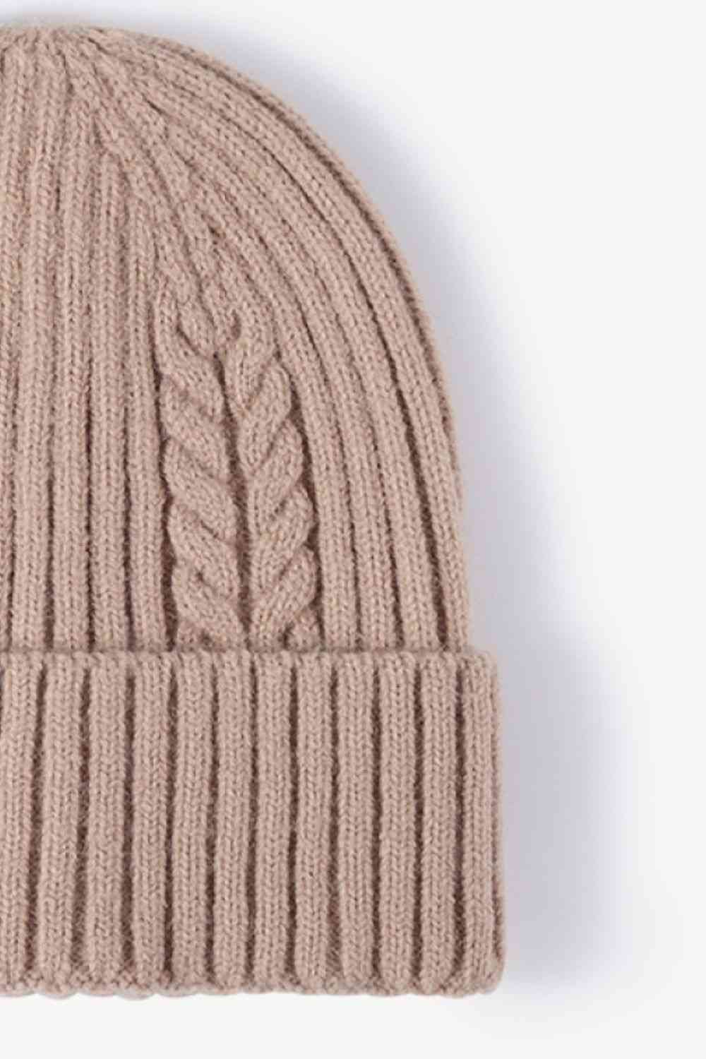 Cable-Knit Cuff Beanie - TRENDMELO