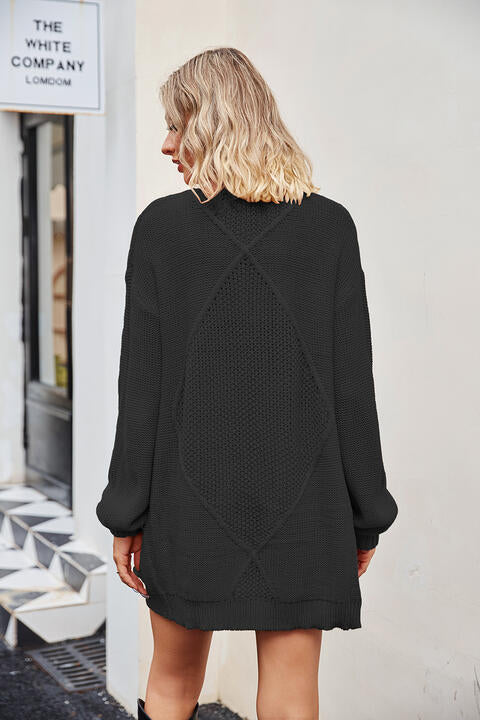 Open Front Cardigan with Pockets - TRENDMELO