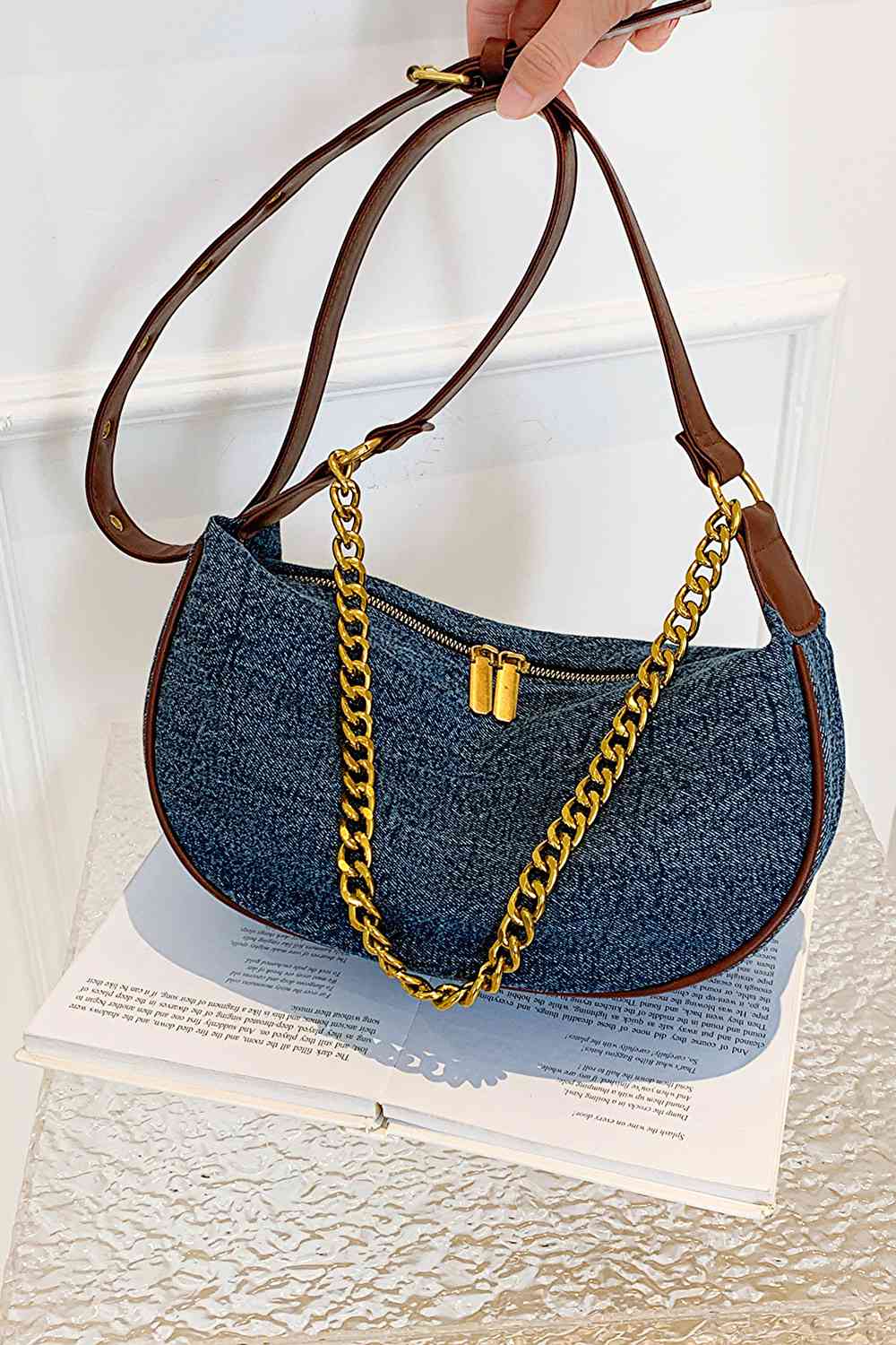 Denim Crossbody Bag - TRENDMELO