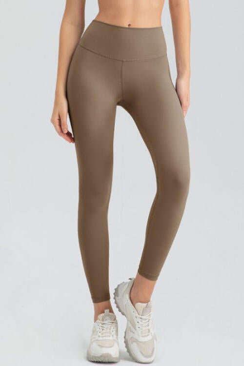 Wide Waistband Slim Fit Active Leggings - TRENDMELO