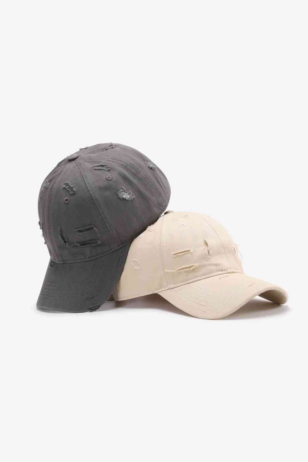 Distressed Adjustable Baseball Cap - TRENDMELO