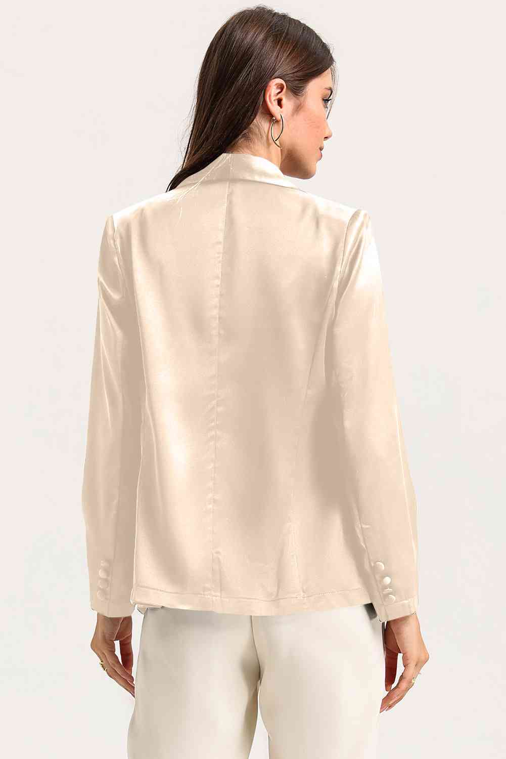 Long Sleeve Shawl Collar Blazer - TRENDMELO