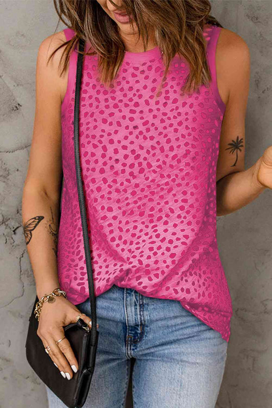 Printed Round Neck Tank - TRENDMELO