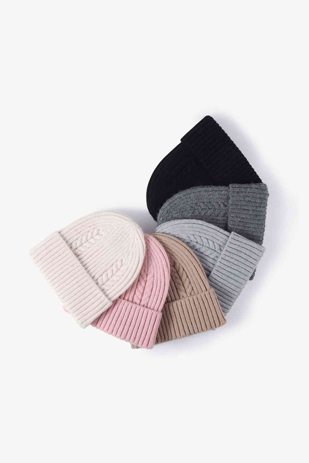 Cable-Knit Cuff Beanie - TRENDMELO