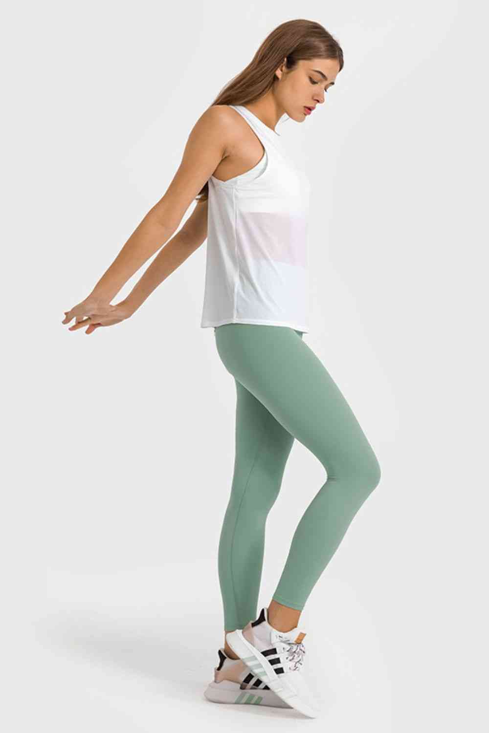 High Waist Ankle-Length Yoga Leggings - TRENDMELO