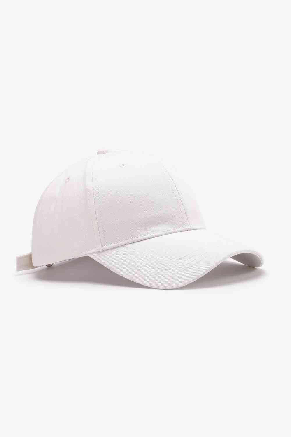 Plain Adjustable Cotton Baseball Cap - TRENDMELO