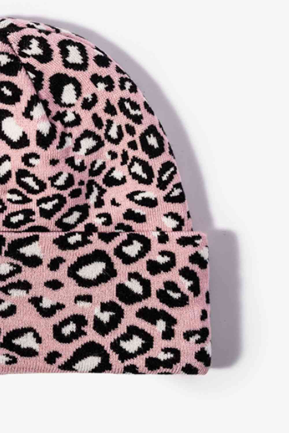 Leopard Pattern Cuffed Beanie - TRENDMELO