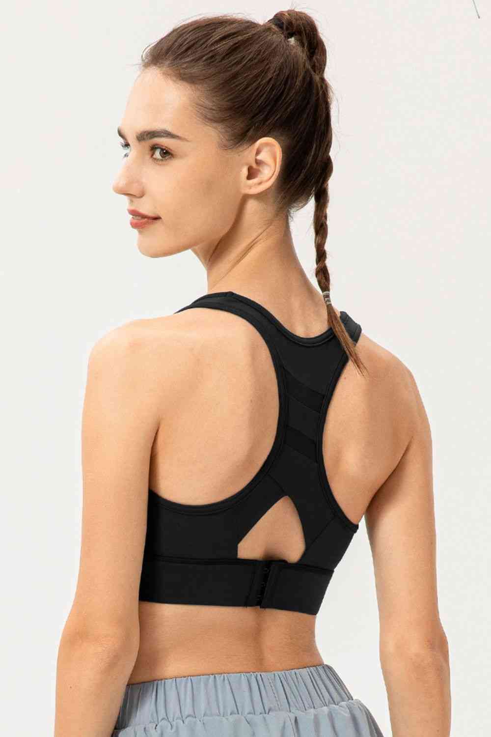 Scoop Neck Long Sports Bra - TRENDMELO