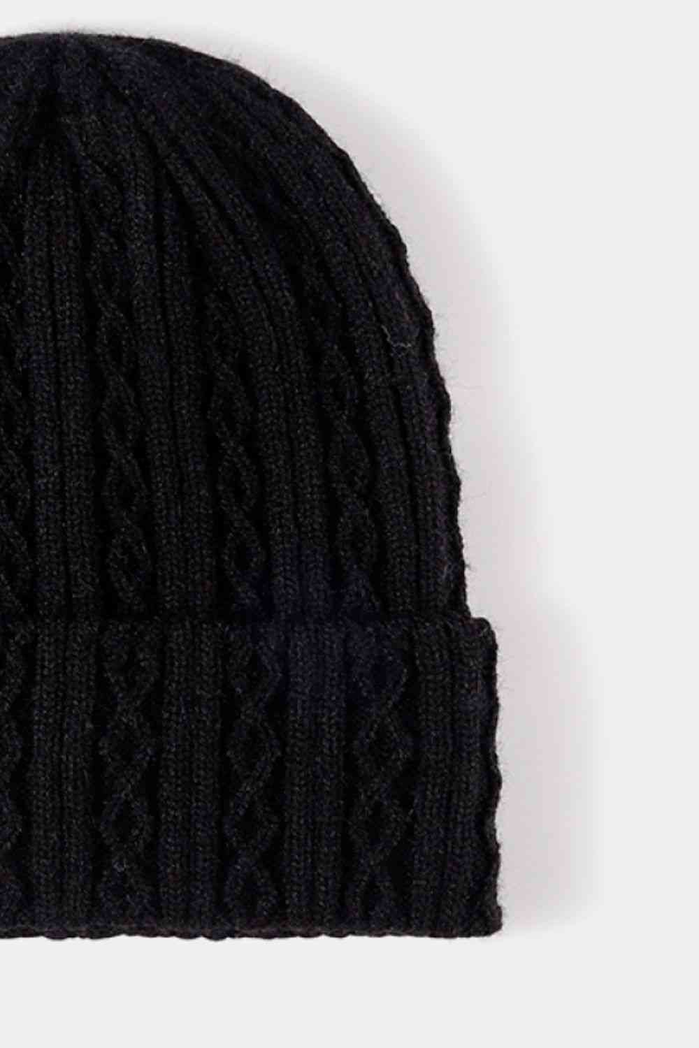 Mixed Knit Cuff Beanie - TRENDMELO