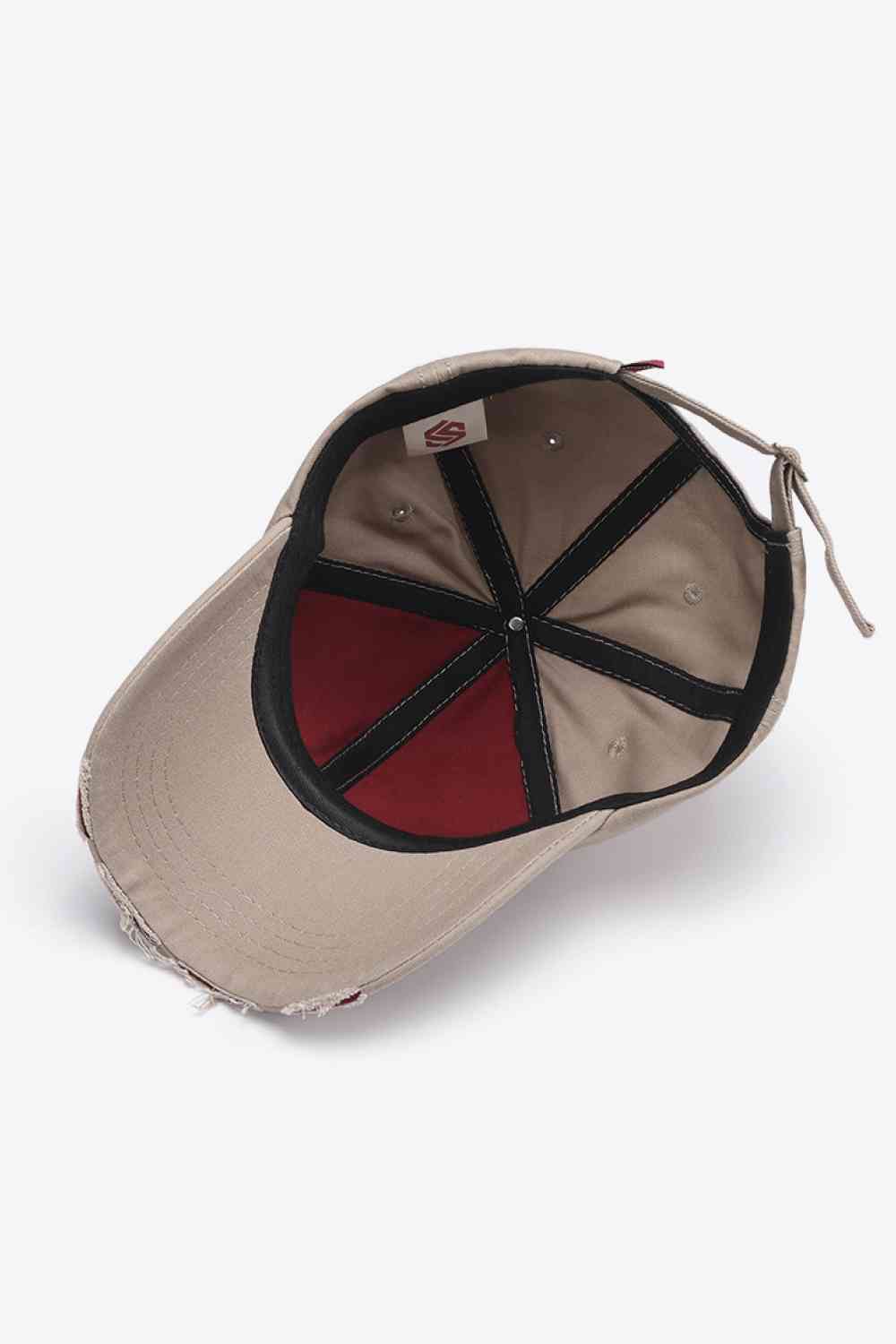 ATLANTIC Graphic Distressed Baseball Cap - TRENDMELO