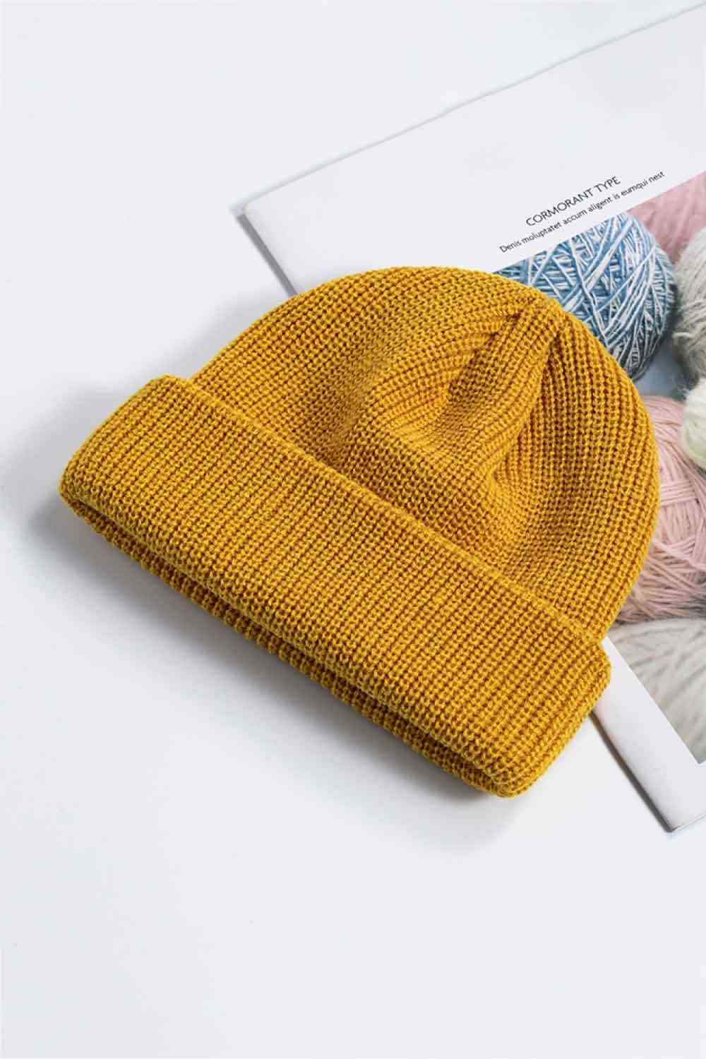 Cozy Rib-Knit Cuff Beanie - TRENDMELO