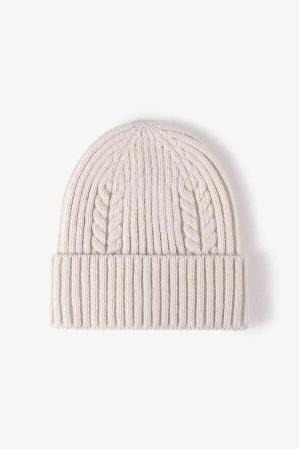 Cable-Knit Cuff Beanie - TRENDMELO