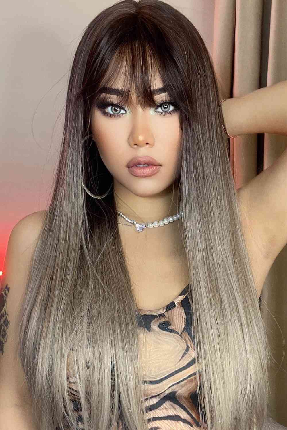 Long Straight Synthetic Wigs 26'' - TRENDMELO