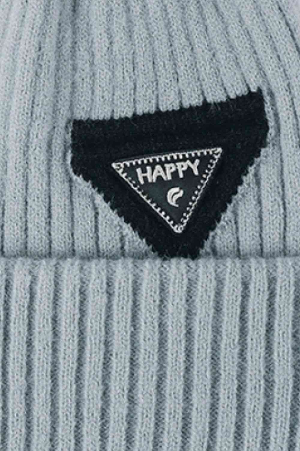 HAPPY Contrast Beanie - TRENDMELO