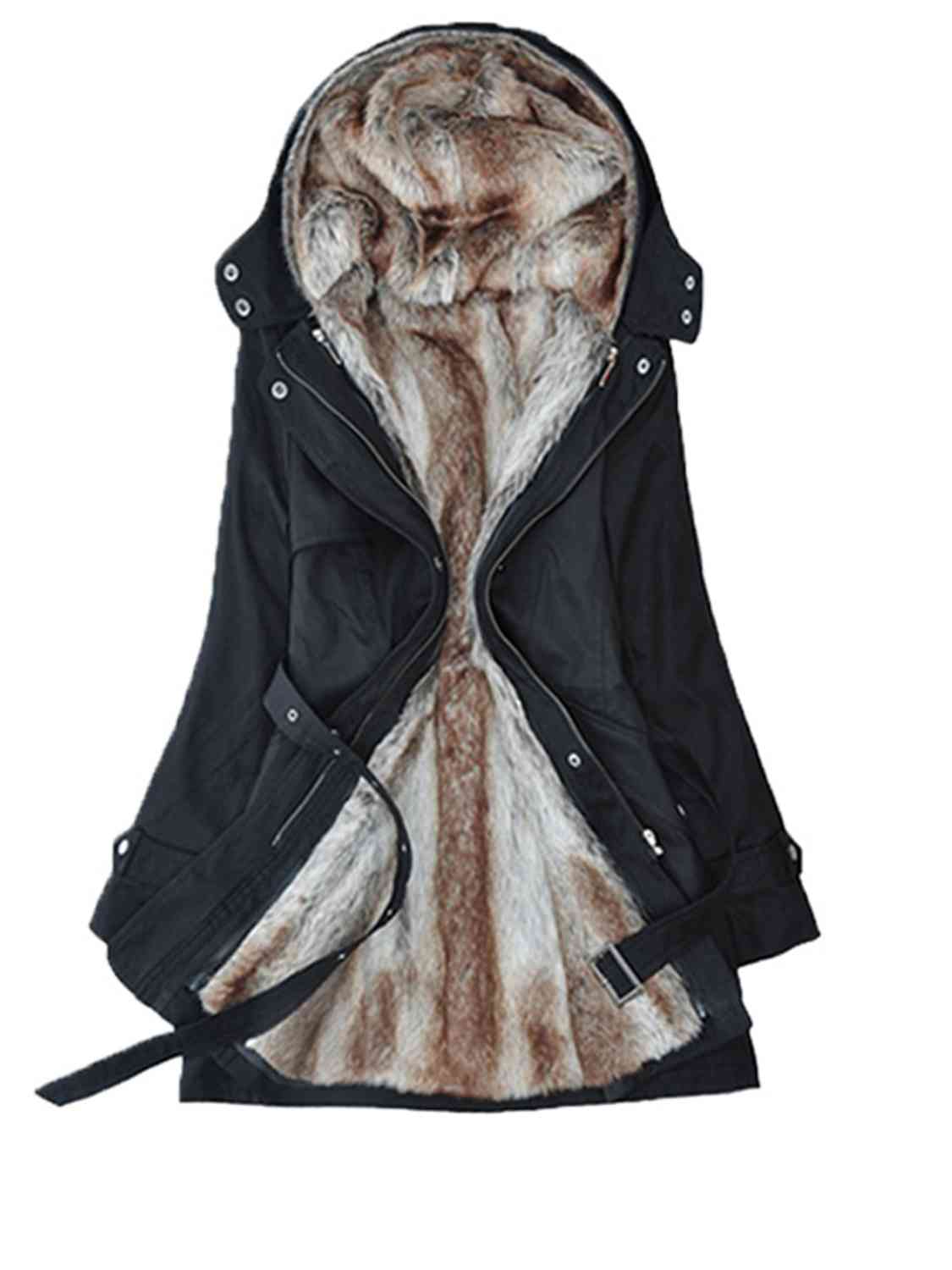 Full Size Hooded Jacket with Detachable Liner (Three-Way Wear) - TRENDMELO