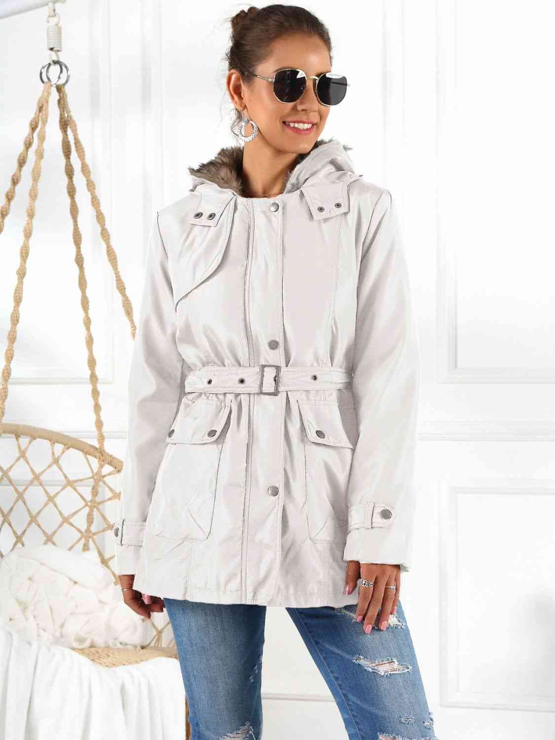 Full Size Hooded Jacket with Detachable Liner (Three-Way Wear) - TRENDMELO