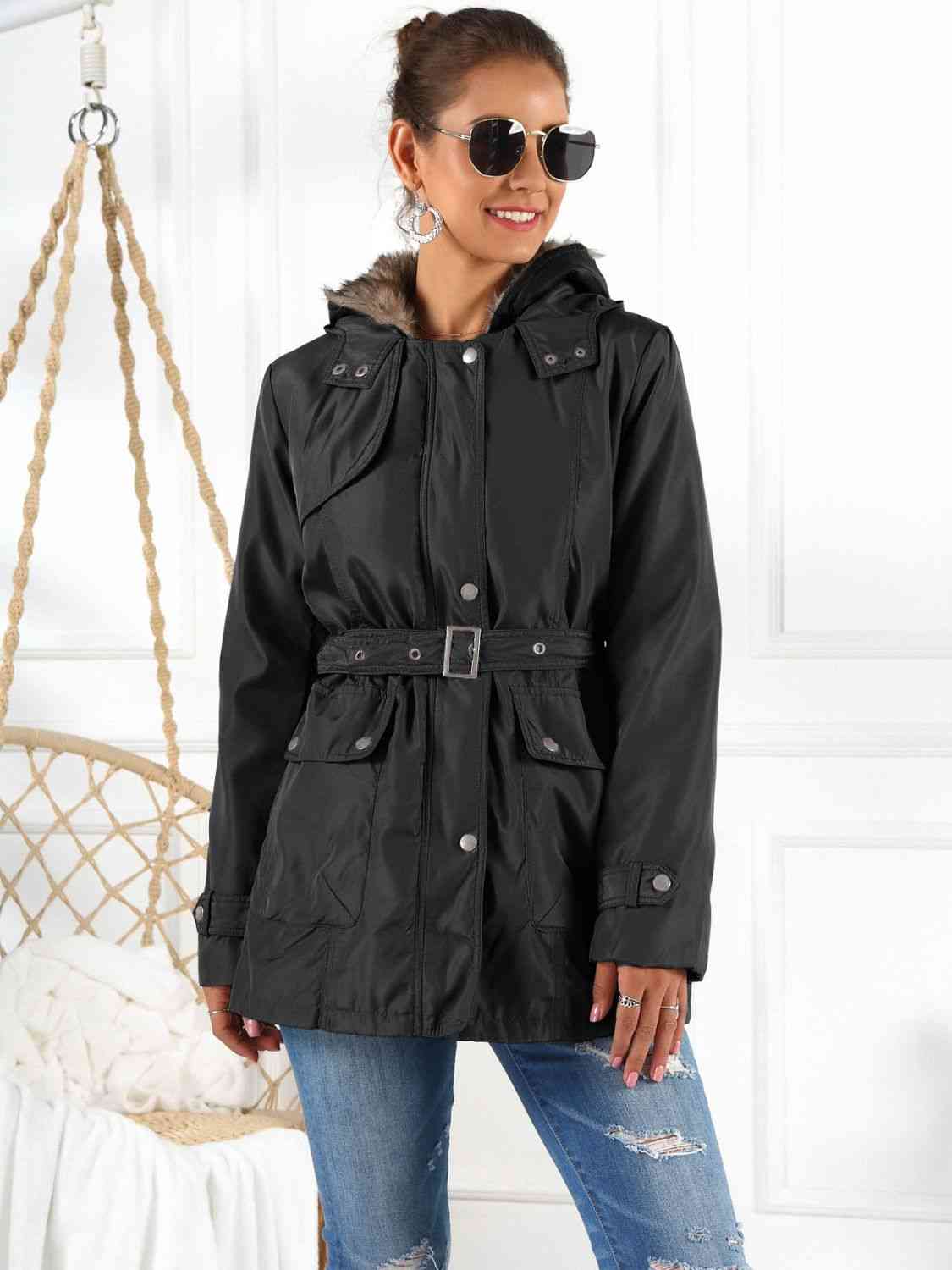 Full Size Hooded Jacket with Detachable Liner (Three-Way Wear) - TRENDMELO