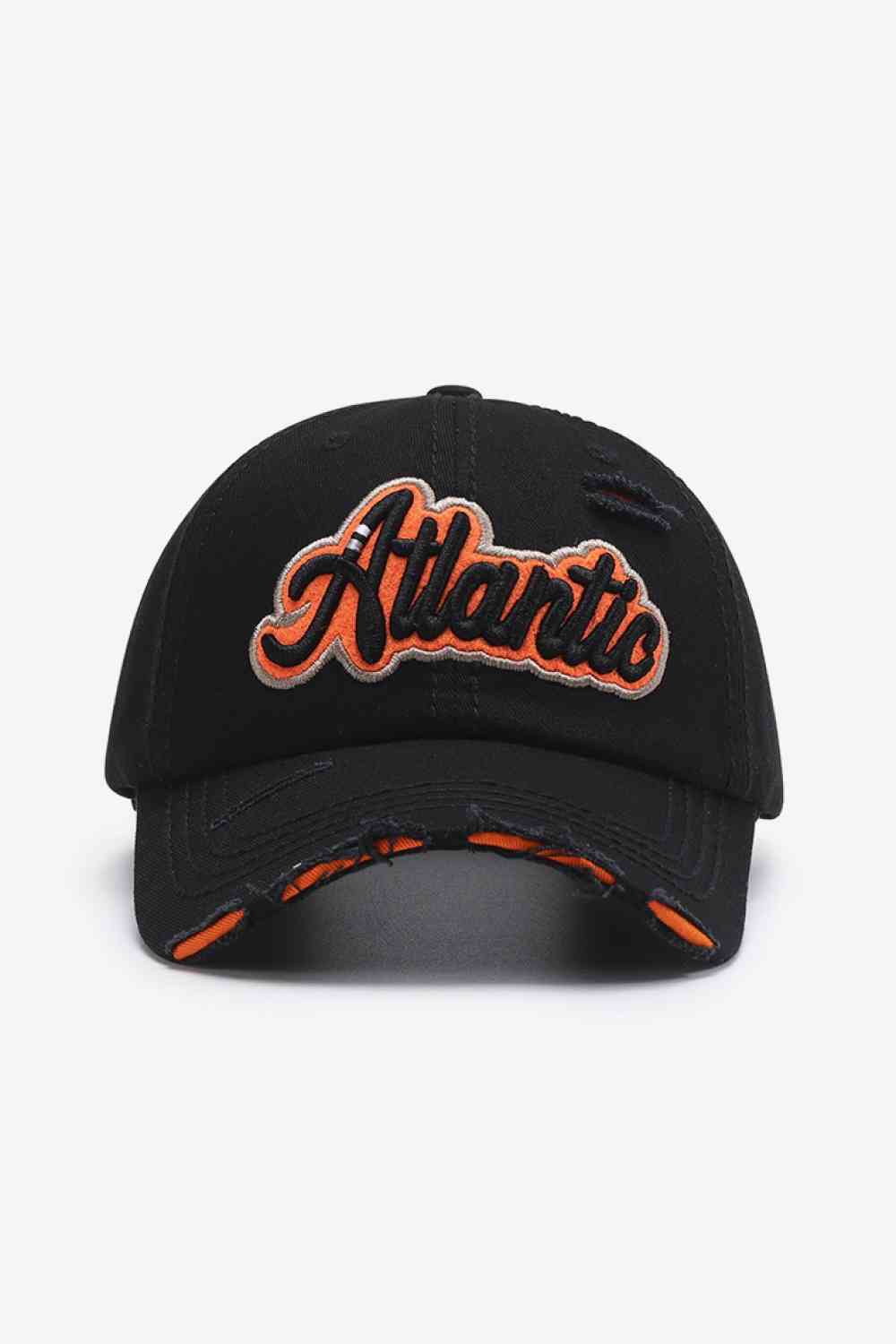 ATLANTIC Graphic Distressed Baseball Cap - TRENDMELO