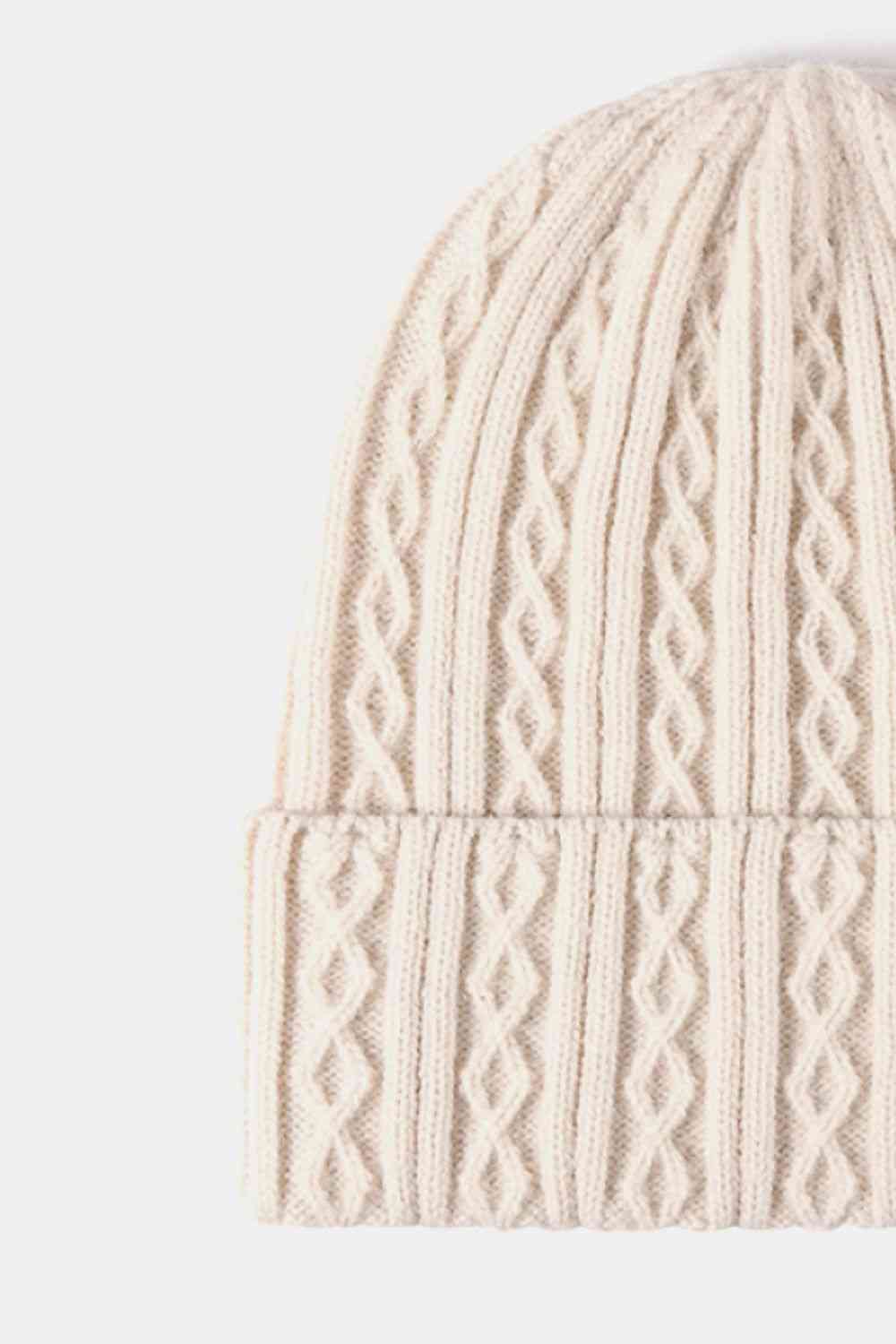 Mixed Knit Cuff Beanie - TRENDMELO