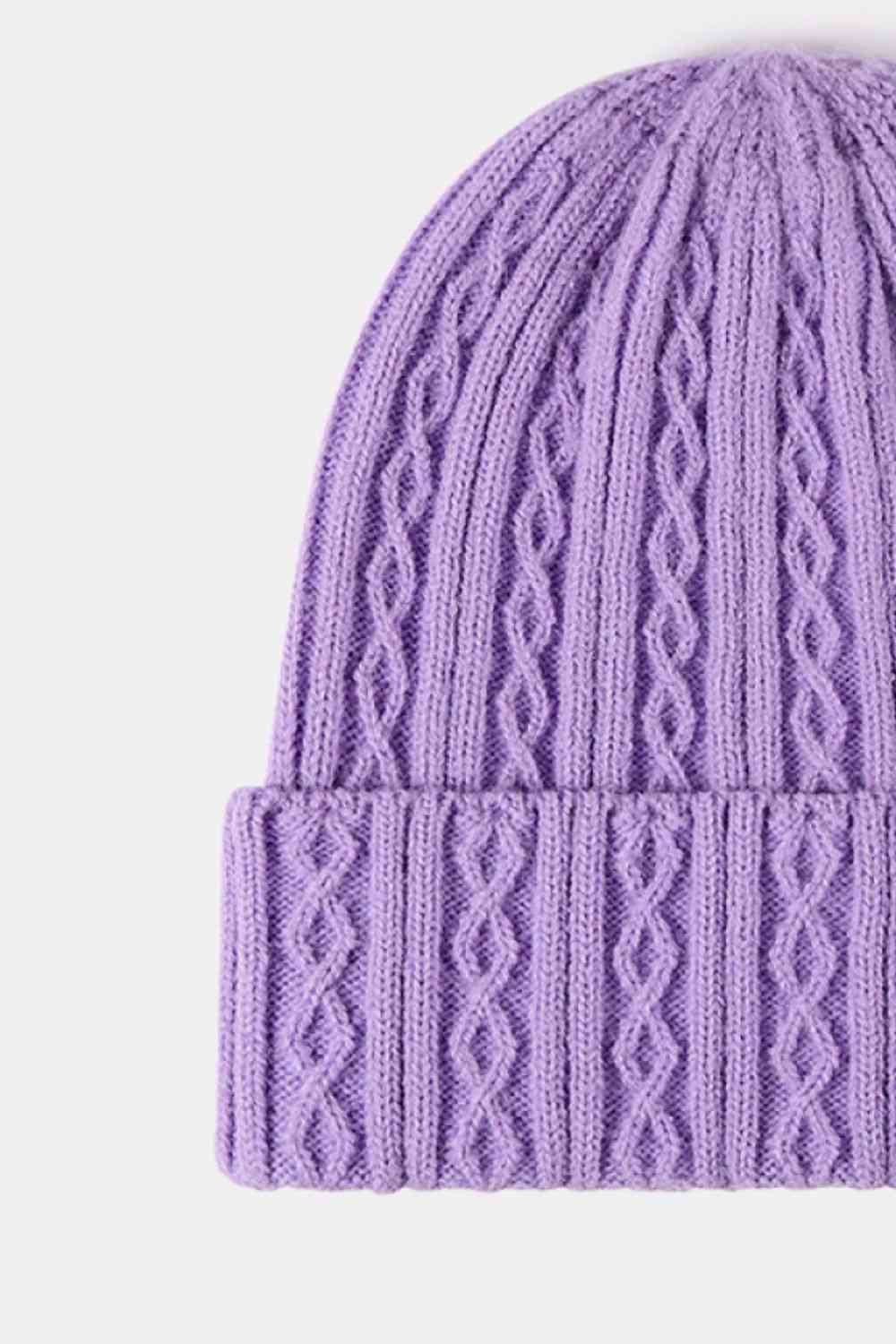 Mixed Knit Cuff Beanie - TRENDMELO