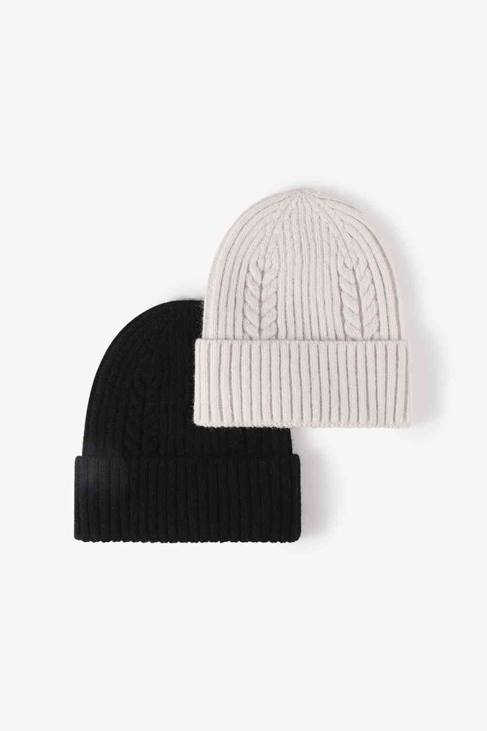 Cable-Knit Cuff Beanie - TRENDMELO